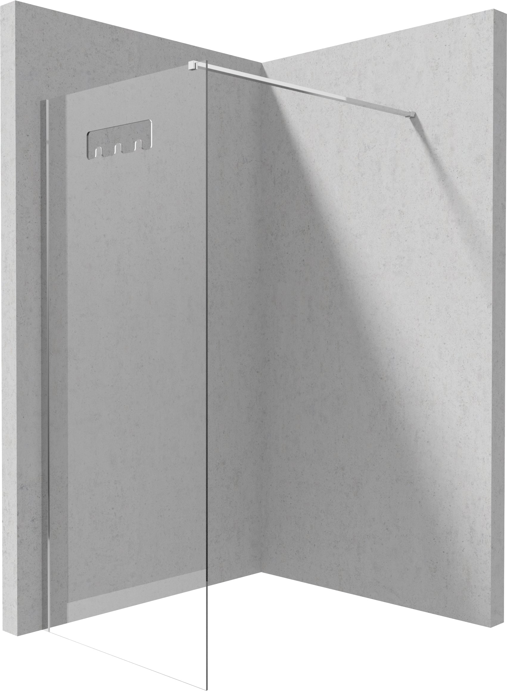 Shower cabin, walk-in, 90 cm